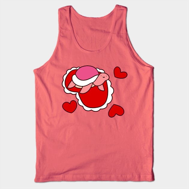 Valentine Hearts Turtle Tank Top by saradaboru